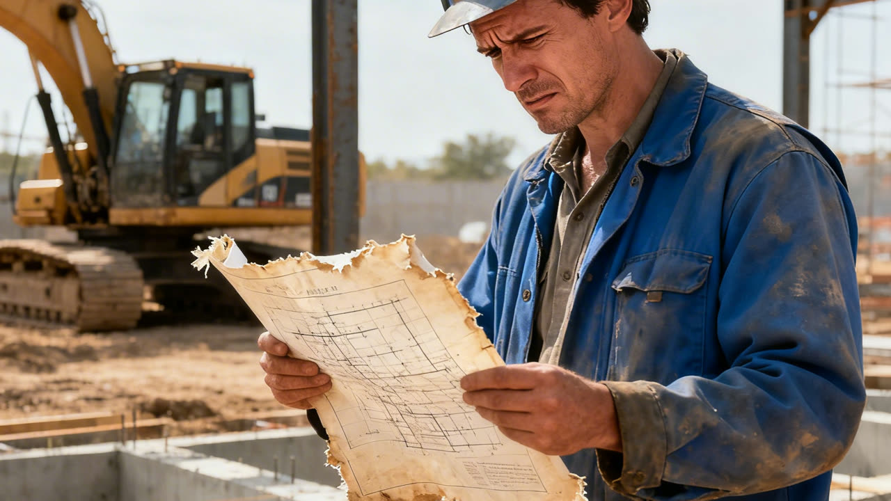 Alte Pläne auf der Baustelle: So vermeiden Sie teure Fehler