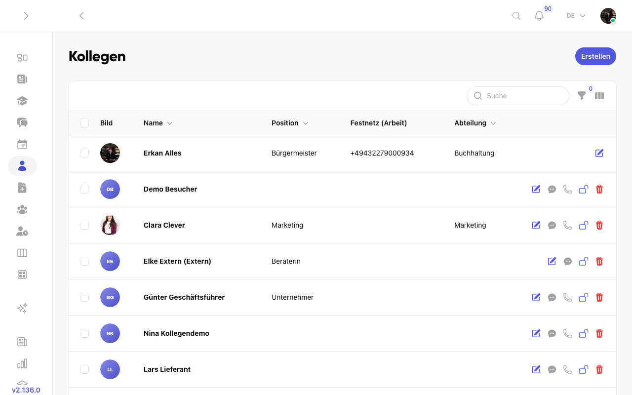 Kibi Connect Kontakte mit Kundschaft, Lieferanten und Partnern