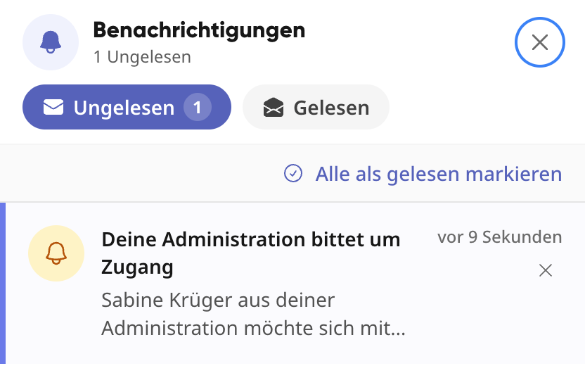 Notification: Your administration requests access