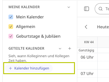 Screenshot: Hoe zie ik de beschikbaarheid van mijn collega's?